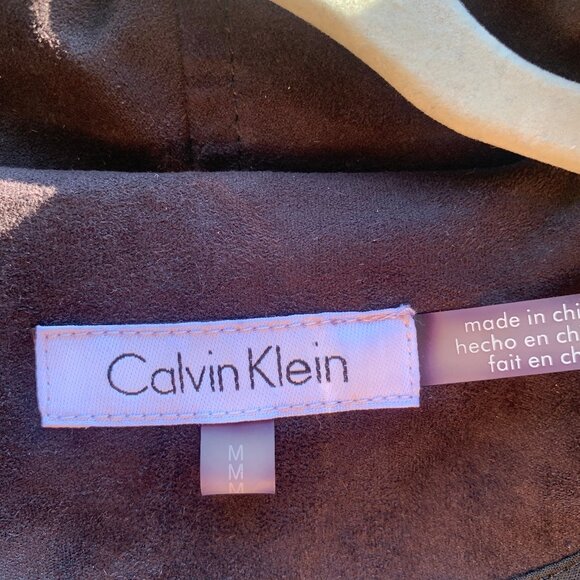 Calvin Klein Faux-Leather Moto Jacket - Picture 4 of 7